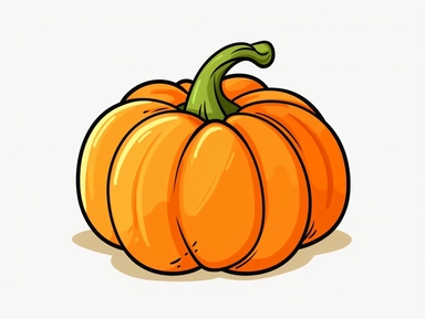 1 Pumpkin Clip art, Simplified,