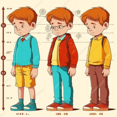male child basic learning method, full body, cartoon, vector, sharp focus, super detailed, illustration, 16:9, v4, q2, 16k, High quality, clipart