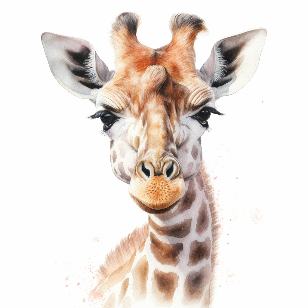 giraffe drawing cliparts