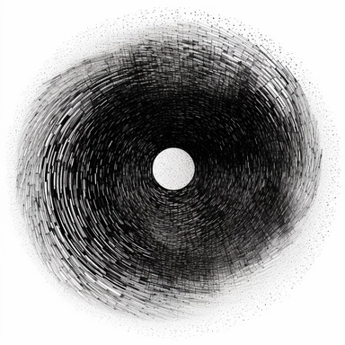 black circle clipart, contemporary, style of Silvia Mecozzi, crosshatch+Gaussianblur+eye+darkness, black and white, solid white background, blank white background, high resolution, no text fonts letters watermark words typography slogans signature logos