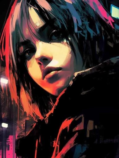 a newspaper clip art illustration for a beautiful anime girl, in the style of large-scale murals, dark palette chiaroscuro, movie poster, mori kei, captivating documentary photos