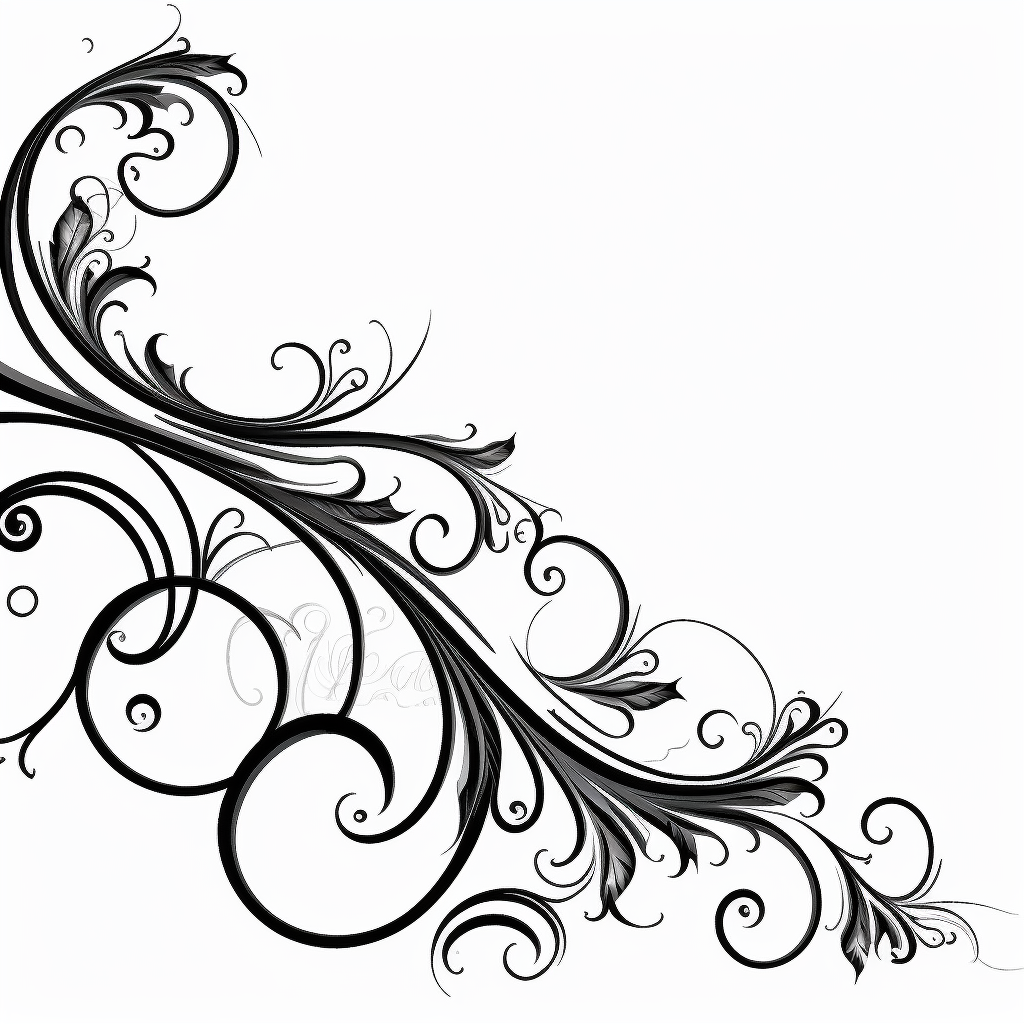 black scroll cliparts