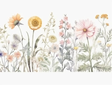 Clip art set.Country Serenade: Shasta Daisies, Zinnias, and Marigolds. Soft, Gentle, color pallete. perfect for adding a whimsical and romantic touch to invitations, stationery, and more, vector, contour, white background, clipart set, spaced out