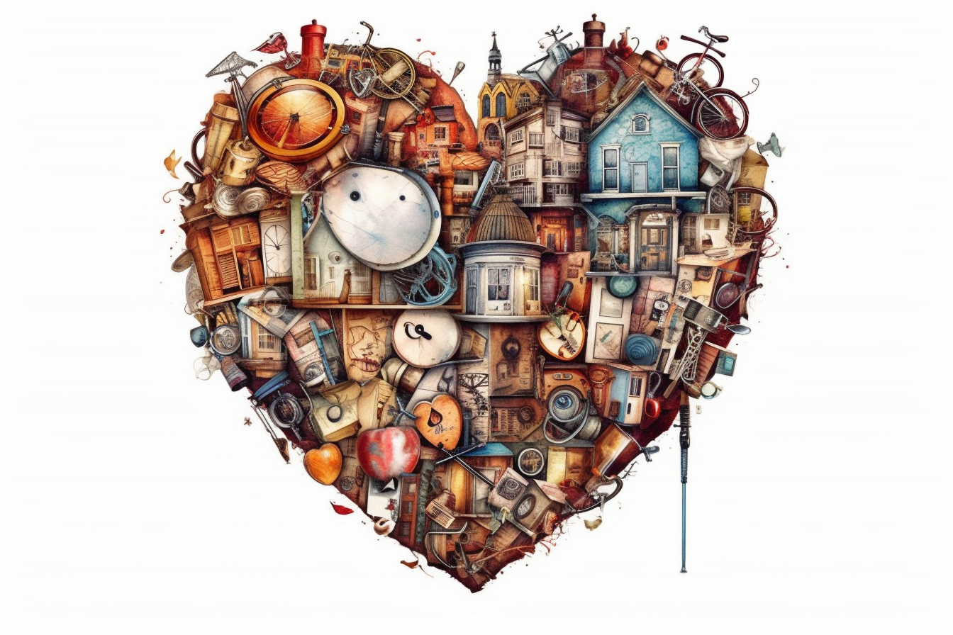 intertwined hearts cliparts