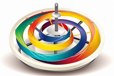 a top spinning, clipart, vector hd, on white background
