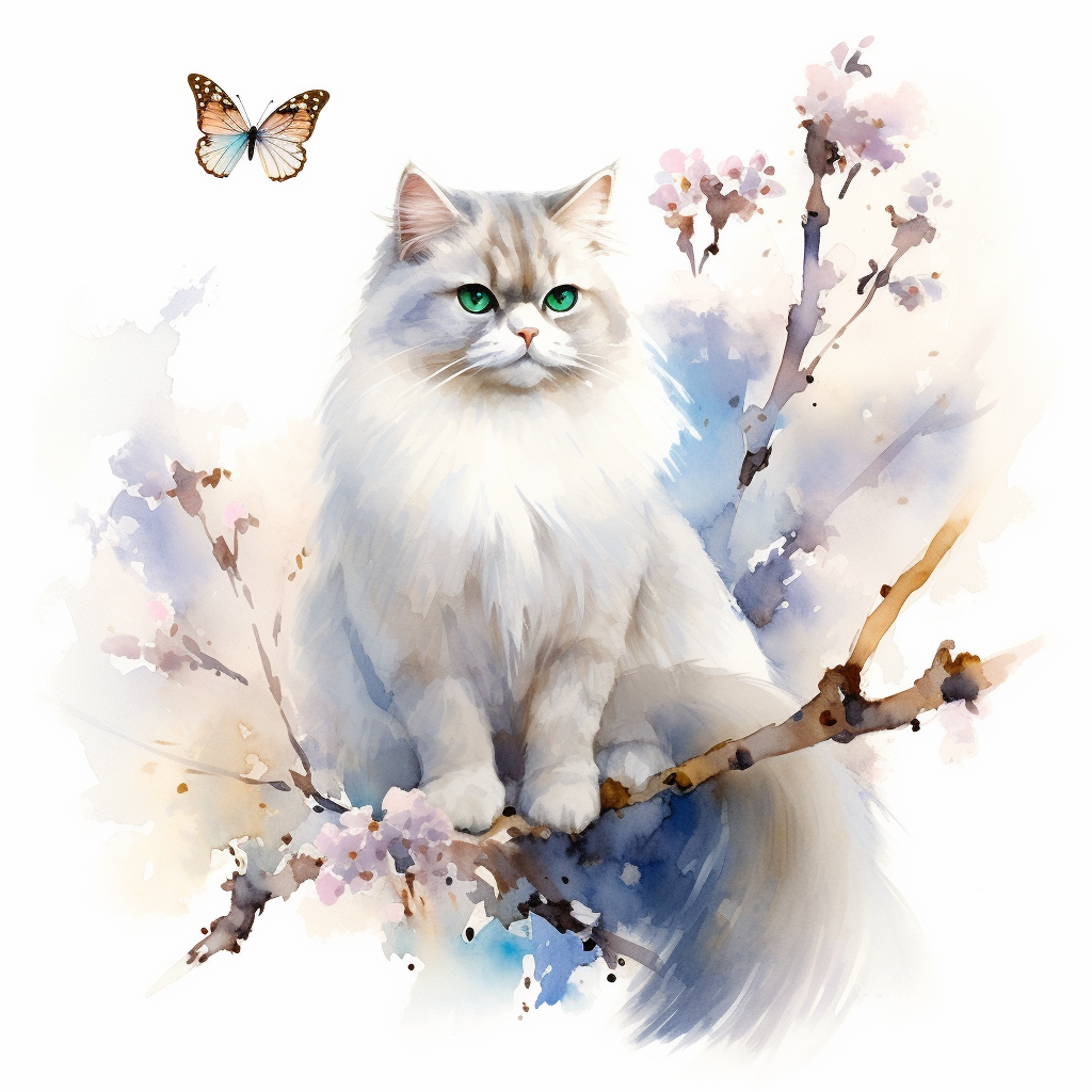 cat butterfly cliparts