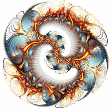 clipart of infinity fractal, on white background