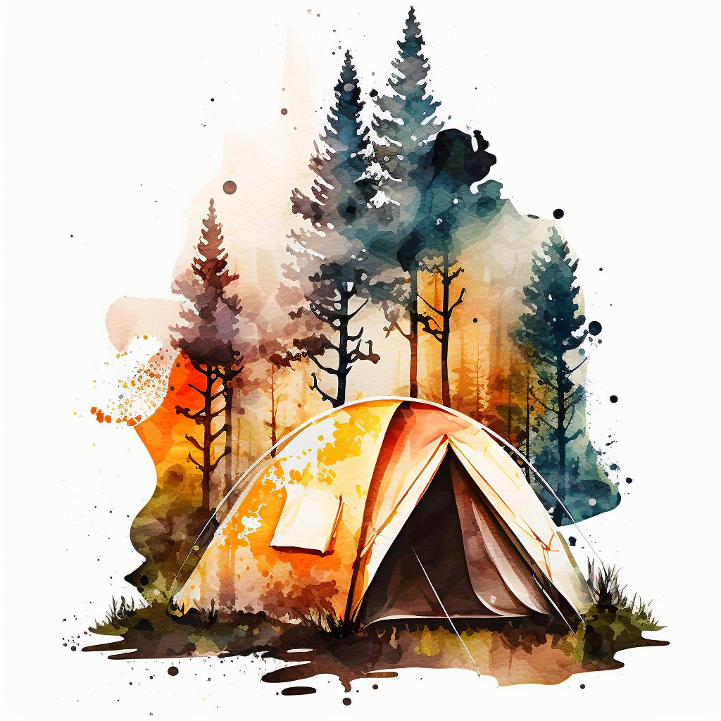 girls camp clipart