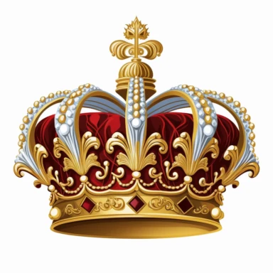 Vector illustration royal Imperial State Crown side view flat vector illustration clipart svg white background