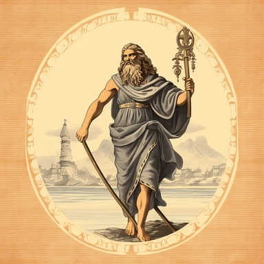 vintage style greek mythology figure clipart
