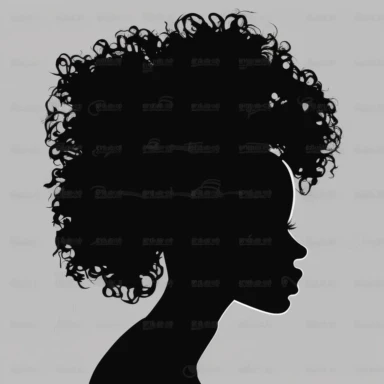 Black Woman silhouette, Afro female, hairstyle, cartoon, vector, sharp focus, super detailed, illustration, 16:9, v4, q2, 16k, High quality, clipart
