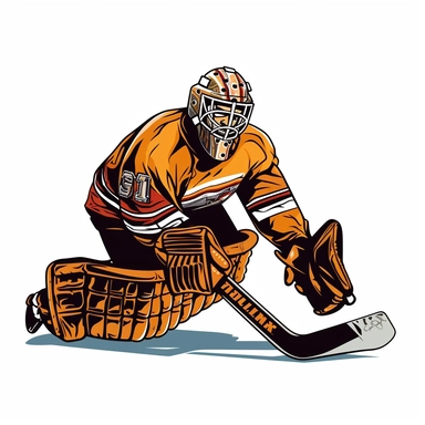 clipart of hockey goalie