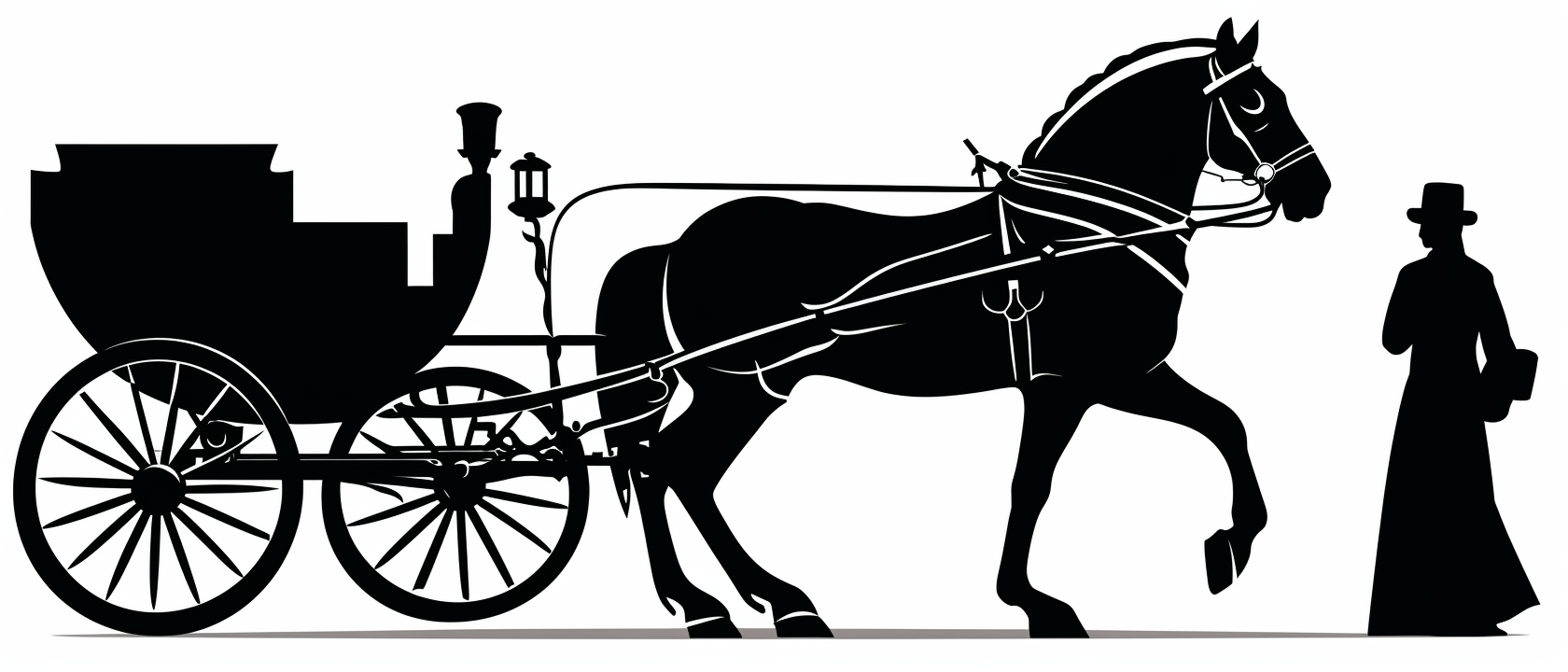 horse and carriage clipart