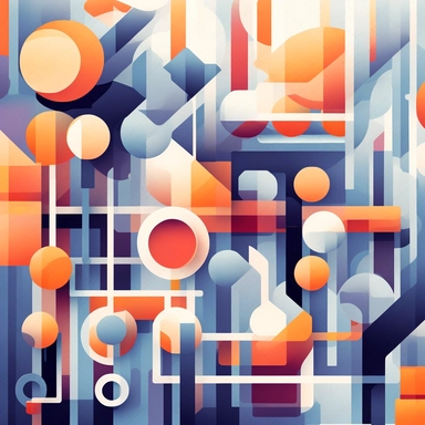 abstract vector graphic drawing close up of a colorful geometric shapes combination with a white background, james gilleard and james jean, escher, trending on artisation, by Sam Spratt, dan mcpharlin: : clipart icon, simple gradient color from gray to metalic blue, vector - based, sharp border, plane color and very defined