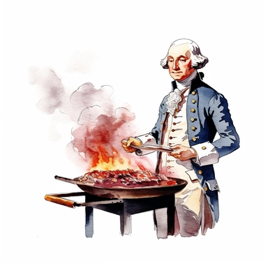 clip art, george washington bbq, white background