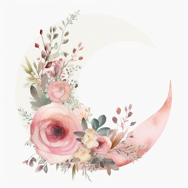 half a circle, minimal, pale pink watercolor flowers, wedding invite, clipart, white background, half circle