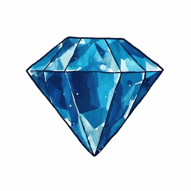 blue diamond simple clip art , white background