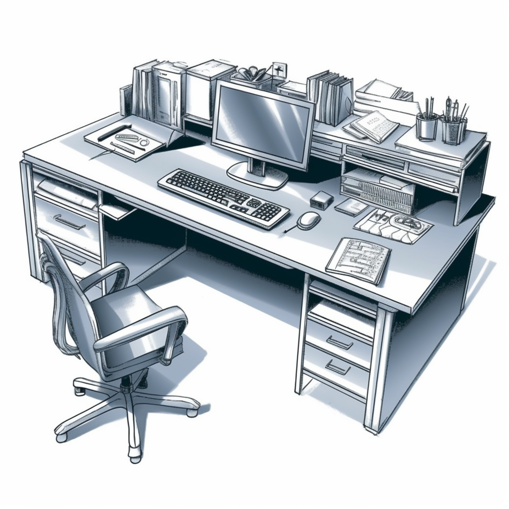 clean desk cliparts