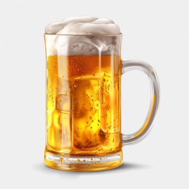 ultra detailed realistic beer mug clipart 8K