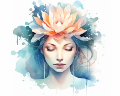 clipart of a beautiful lotus flower, white background, watercolor, vibrant pastel colors, outline, 8k, hd, ultra high quality, art by anna dittmann and nene thomas
