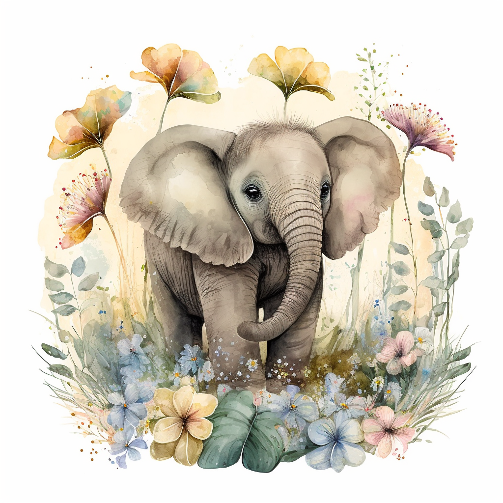 baby elephant clipart