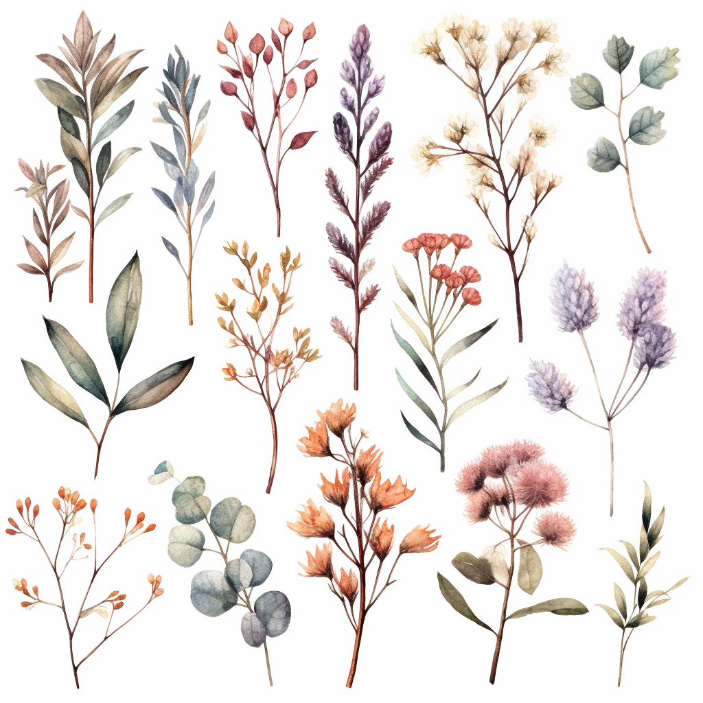 flower branches cliparts