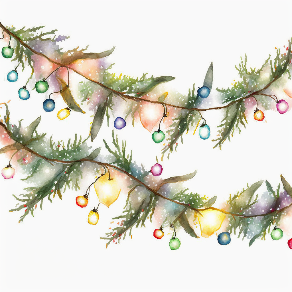 christmas garland clipart