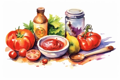 Watercolor, Varenyky, Ukrainian cuisine, clipart, hd, on a white background, spaced out