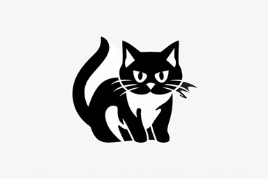 cat outline clipart, white background