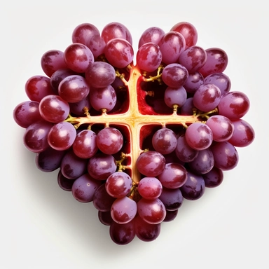 Clip art of grape cross section,cut