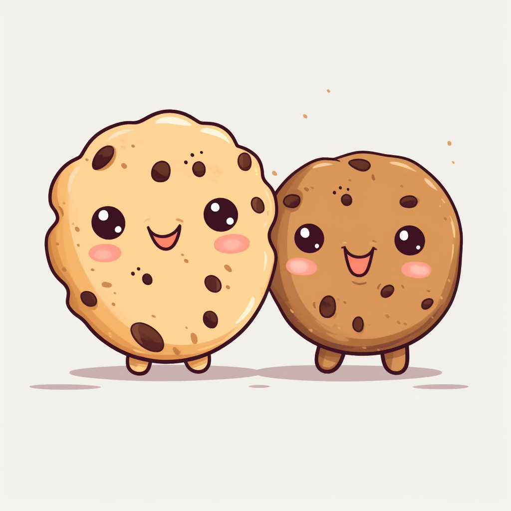 kawaii cookie clipart, white background - Clip Art Library