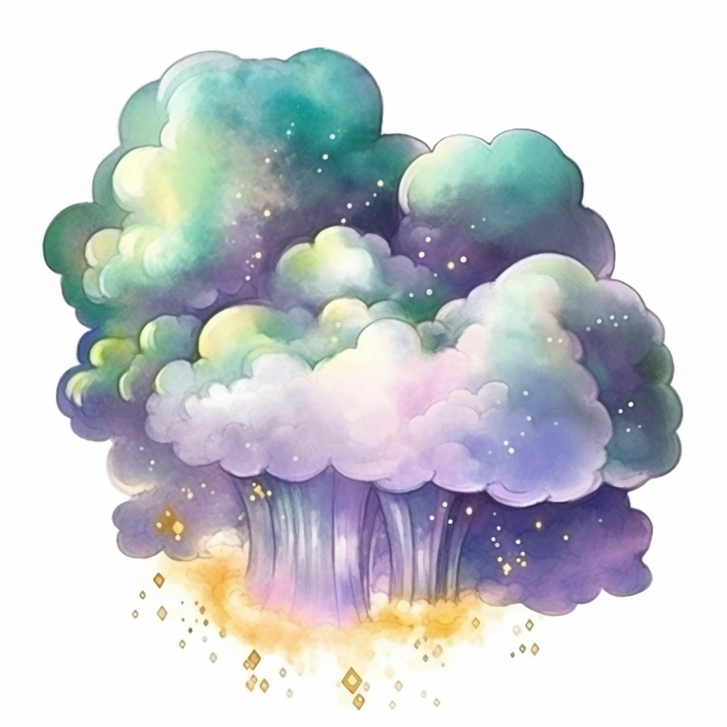 green cloud cliparts