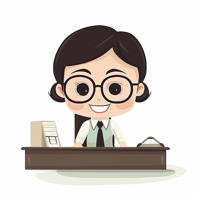 happy cute Ledger Clerk face, cartoon, clipart, mascot, isolated on white background