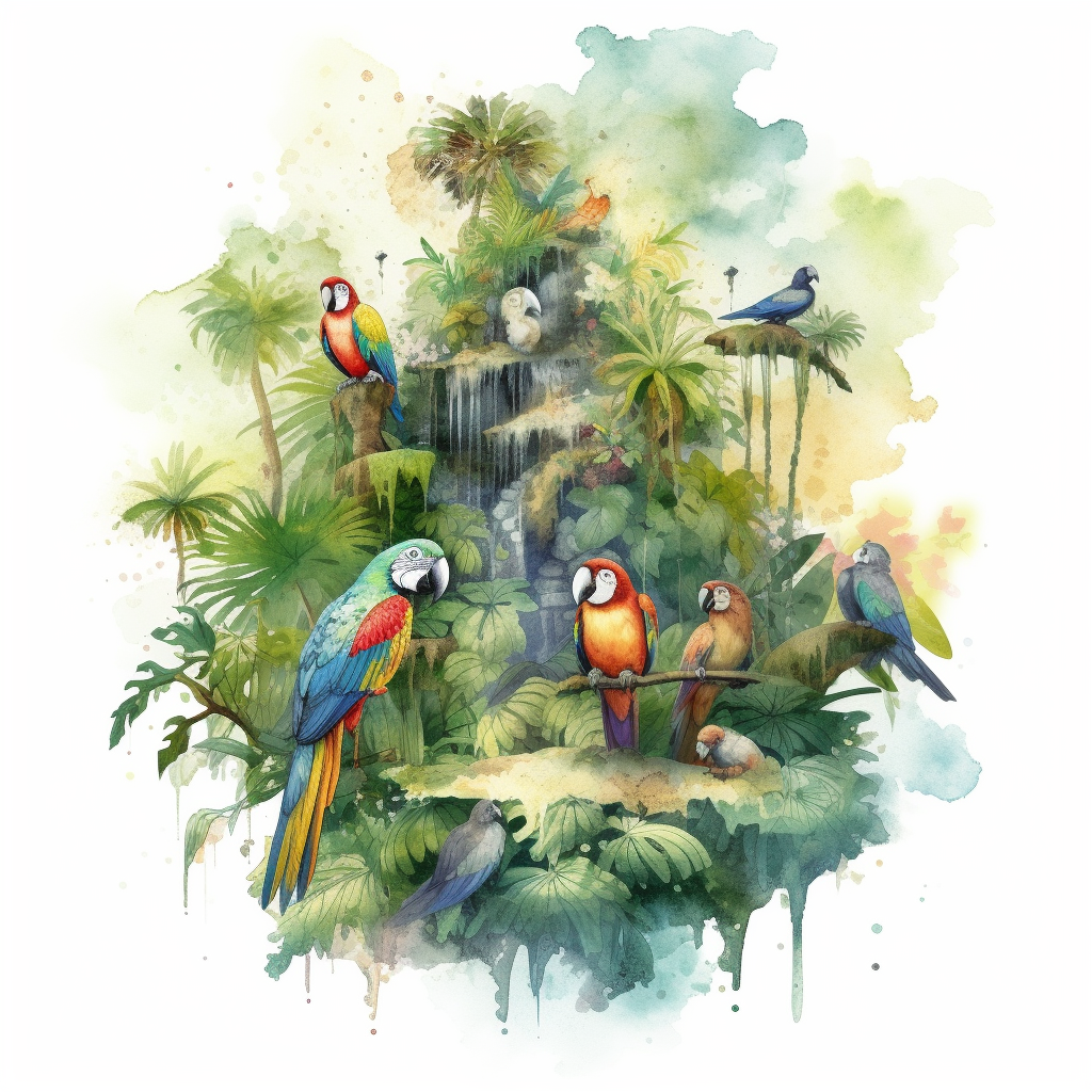 jungle scene cliparts