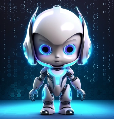 computer animators and 3d modelers from designbytes digital art, clipart, and vectors, the global leader in digital, in the style of jeremiah ketner, futuristic robots, dark white and light silver, cute cartoonish designs, prateep kochabua, realistic lighting, rtx