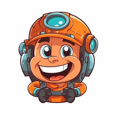 happy cute Motor Mechanic face, cartoon, clipart, mascot, isolated on white background