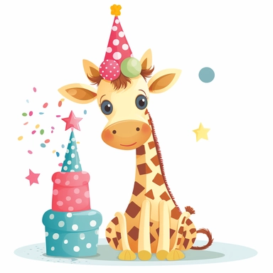 clipart giraffe birthday