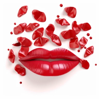 clipart,red vulopulos lips, kissing