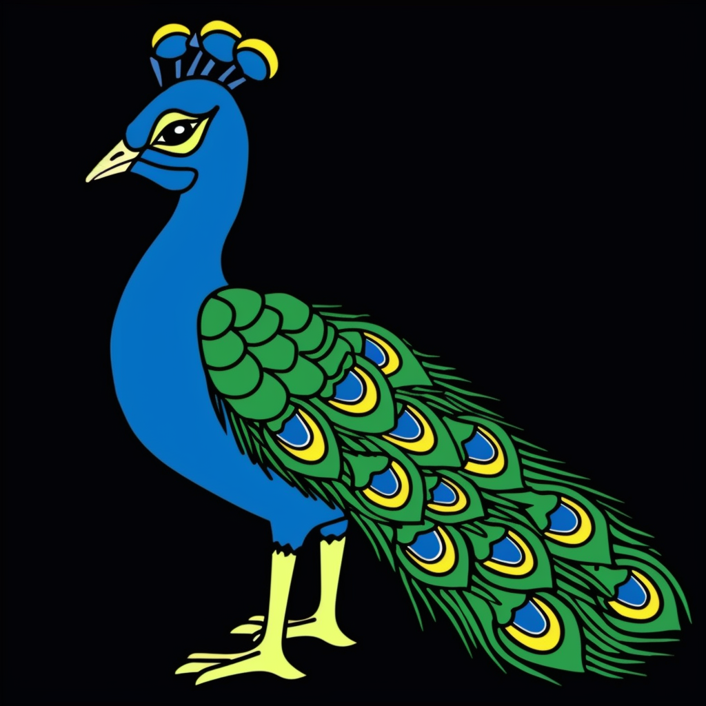 black peacock cliparts