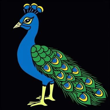 peacock cartoon cartoon peacock, free peacock clipart, peacock clip art clip arts,, in the style of bold outlines, flat colors, dark sky-blue and light green, animated gifs, bright, pop art-inspired colors, flat shading, stenciled iconography, black background