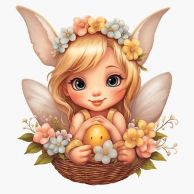 easter cute fairy clipart