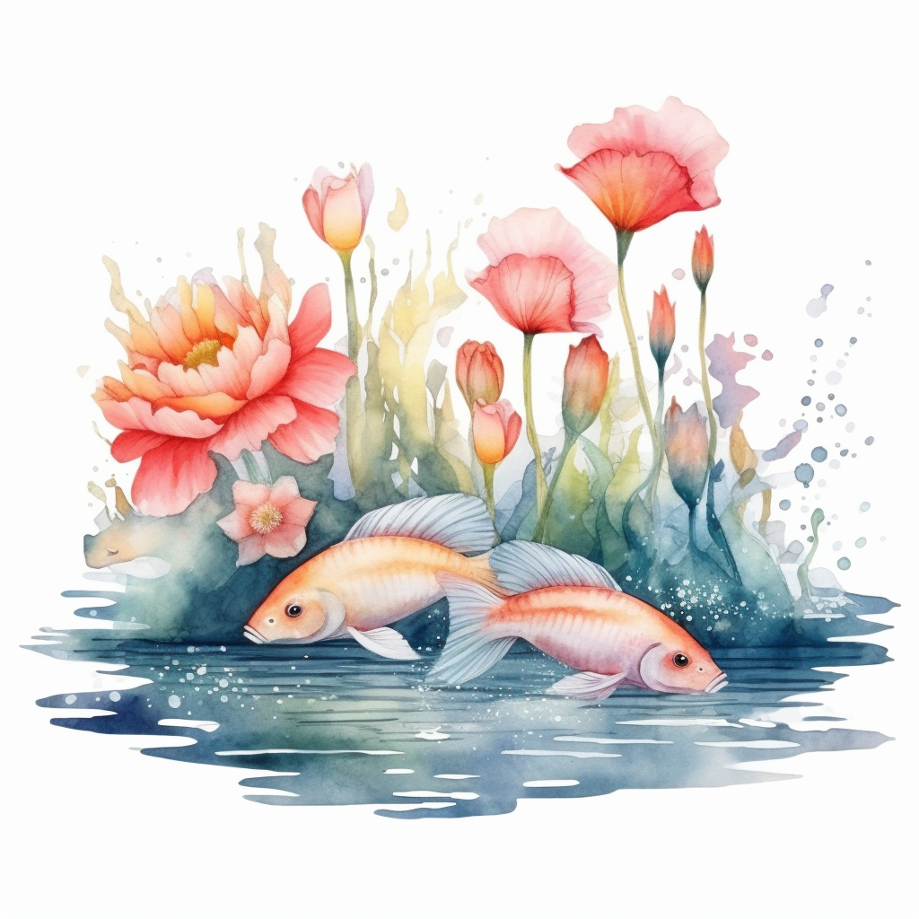 fish swim cliparts