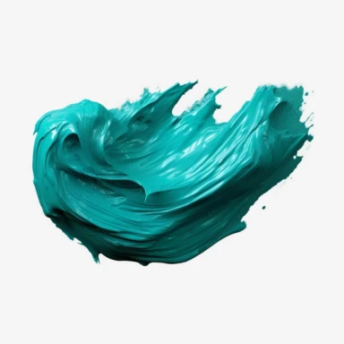 brush stroke, turquoise oil paint, clipart, transparent background