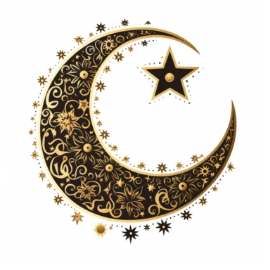 islamic cresent with star clipart