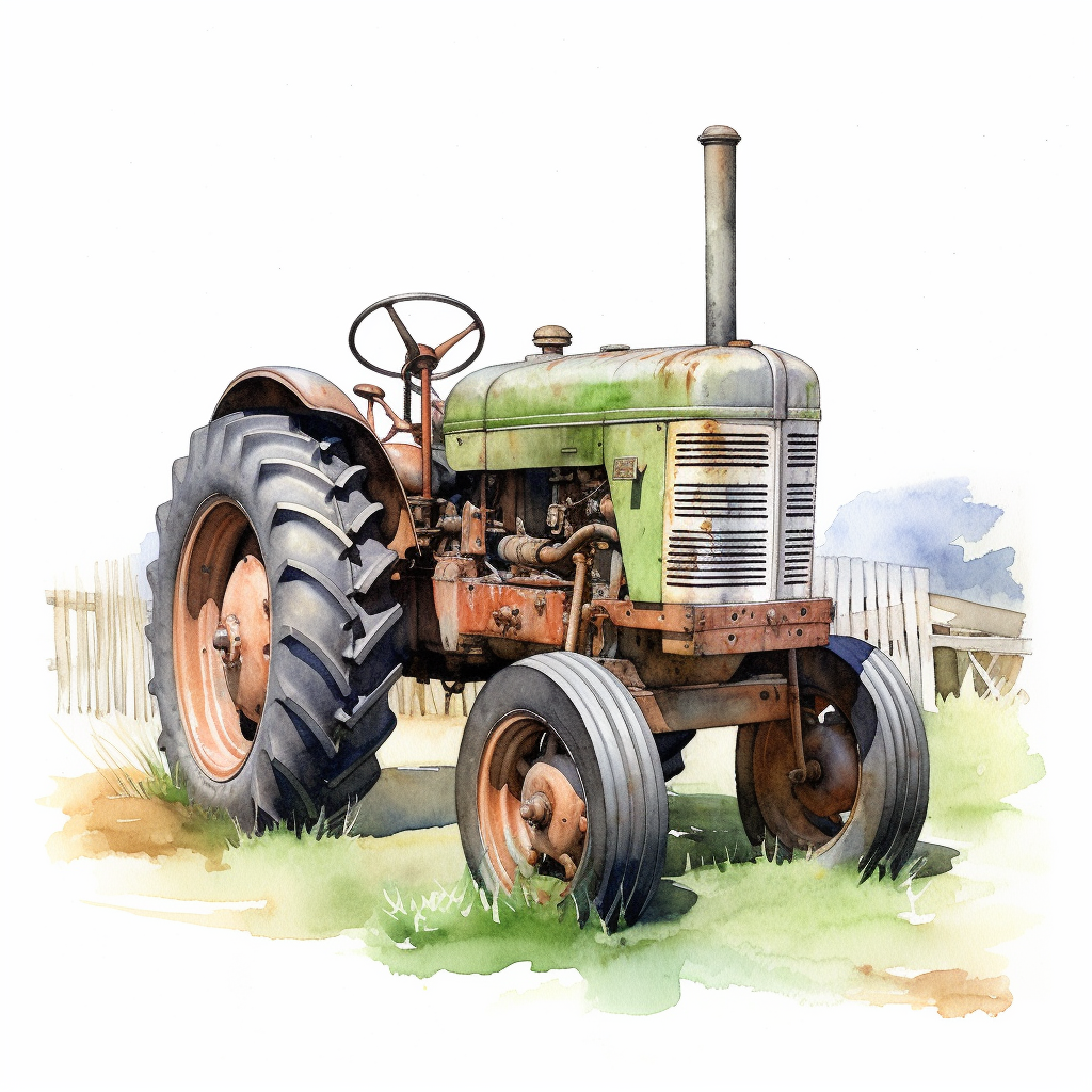 farm tractor clipart