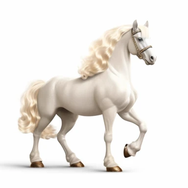 barbies horse, isolated on white background, clip art