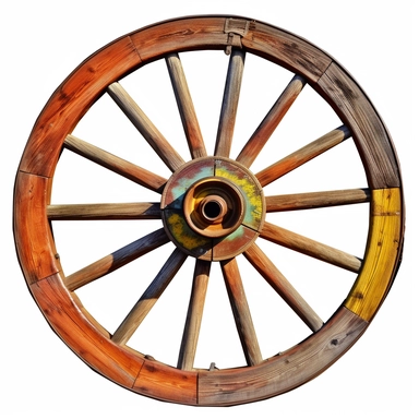 Wagon Wheel: A wagon wheel is a classic symbol of the American frontier. These large, wooden wheels with metal rims are often seen in western clipart, evoking images of covered wagons rolling across the prairie. With their spokes and hubs, they add a rust