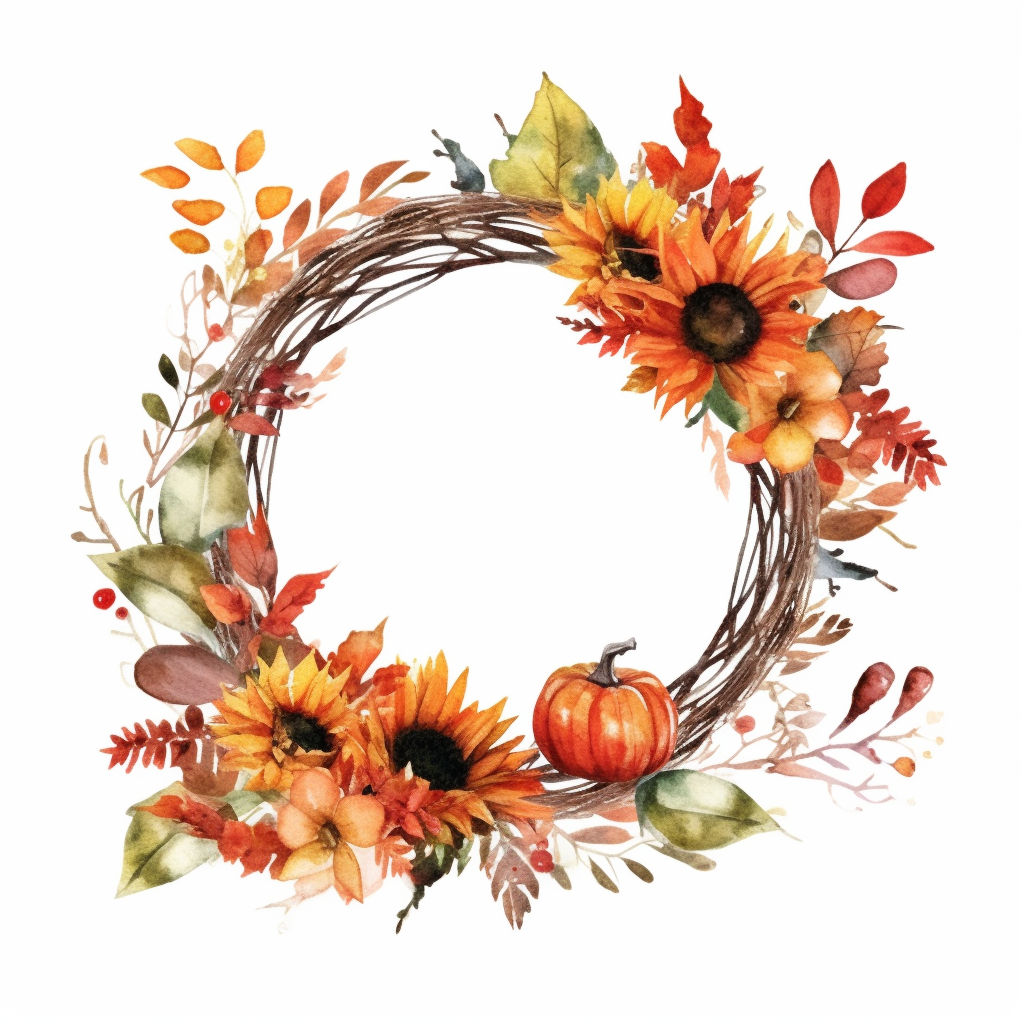 fall wreaths cliparts