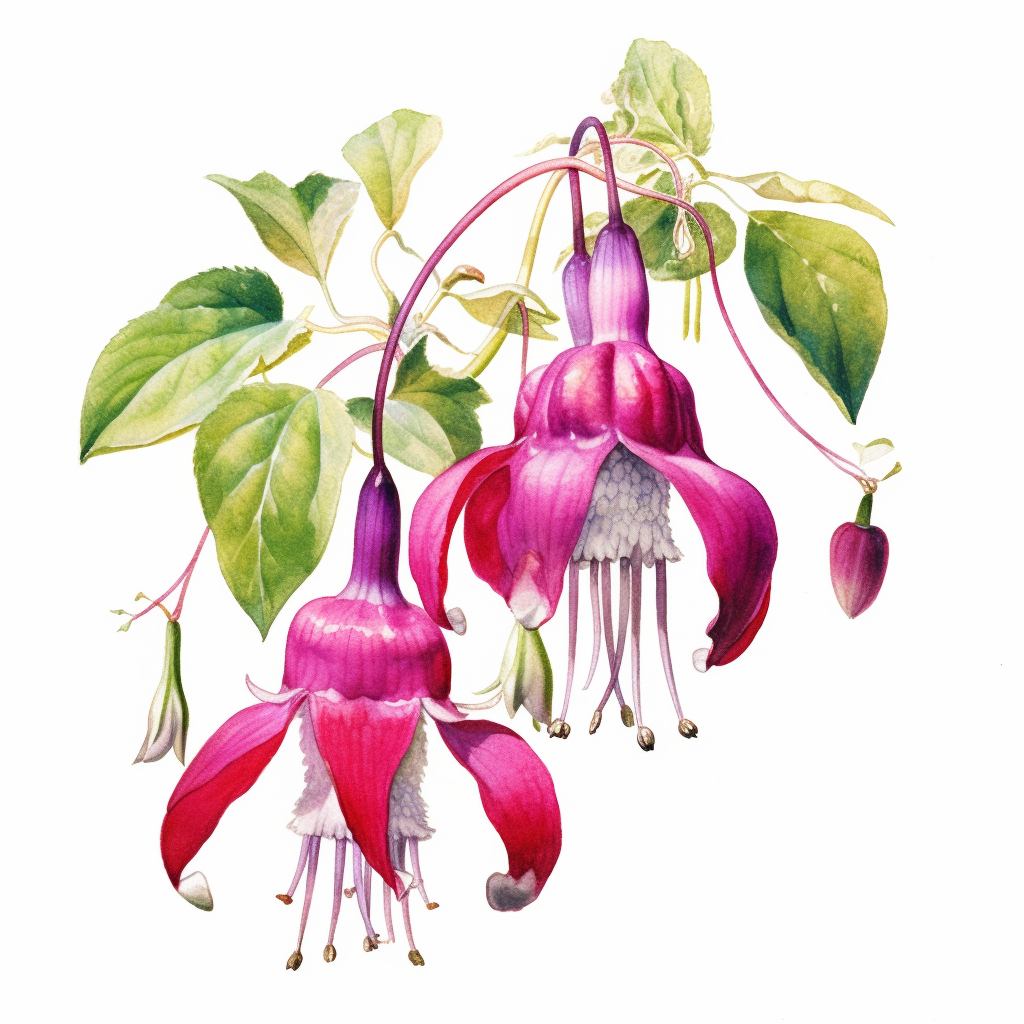 fuchsia flower cliparts