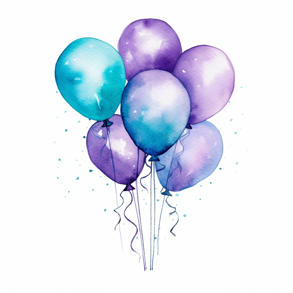 blue balloon cliparts